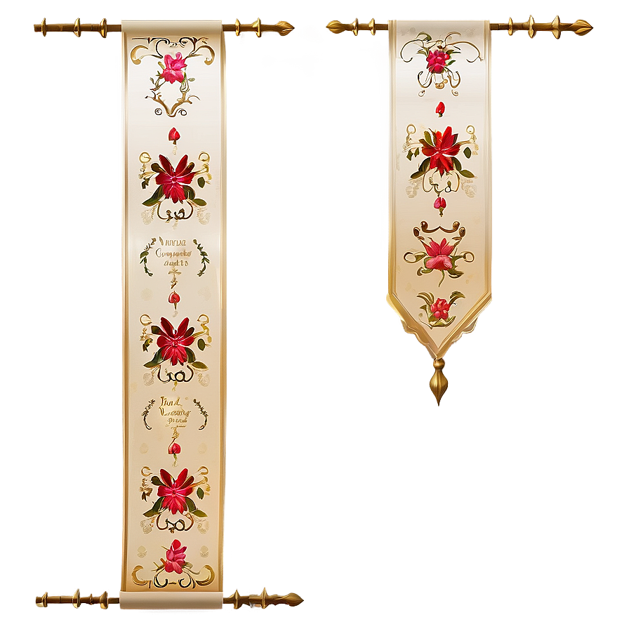 Wedding Scroll Banner Template Png 06272024 PNG image