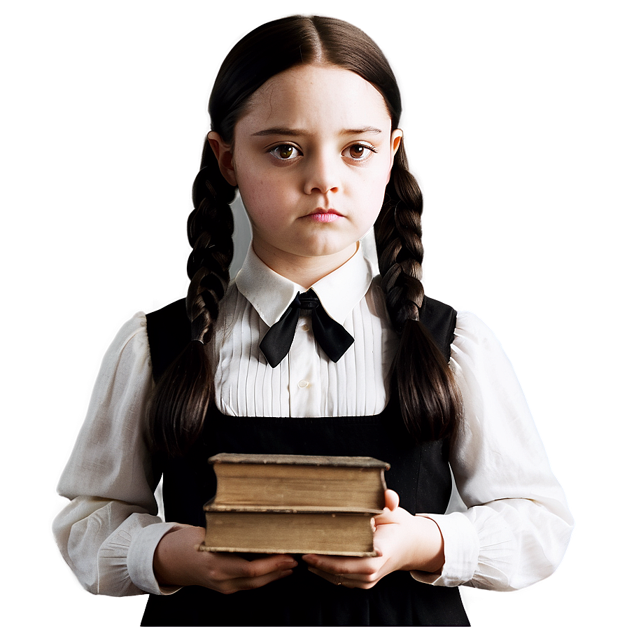 Wednesday Addams Candlelit Reading Png 05232024 PNG image
