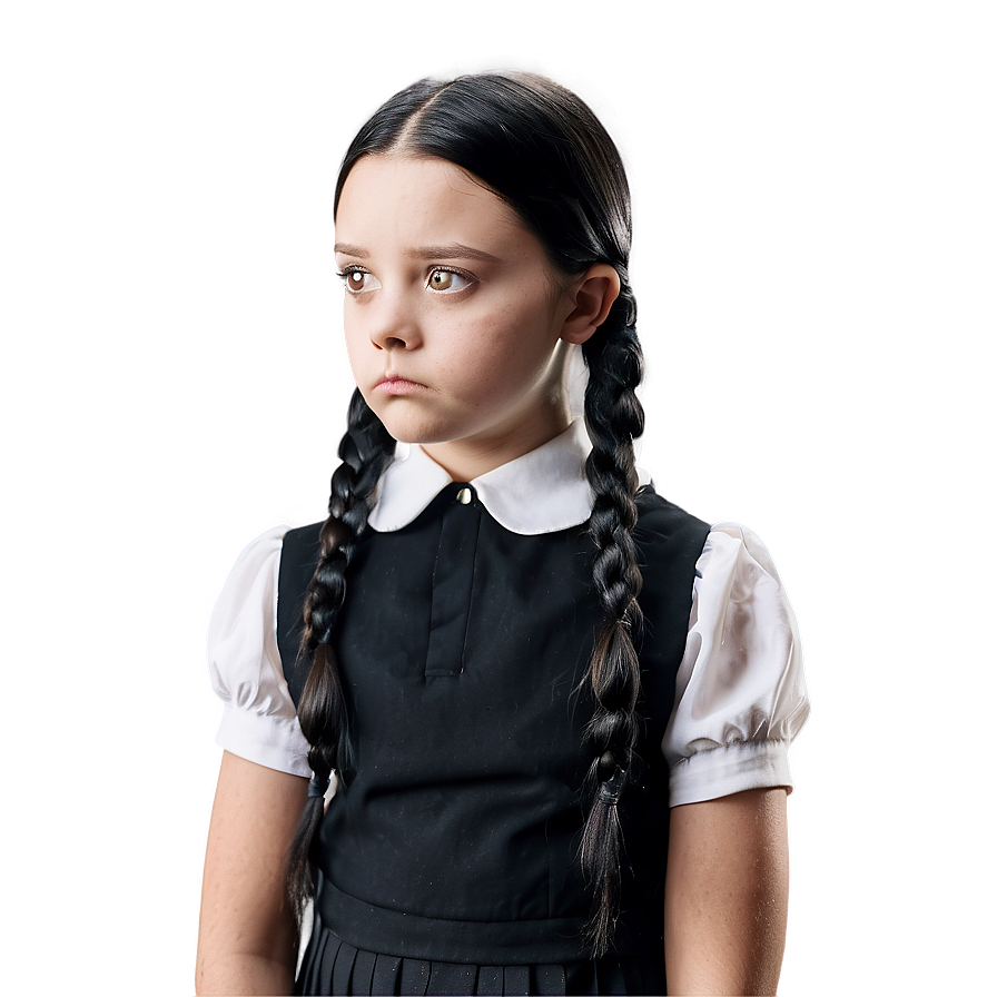 Wednesday Addams In Thought Png 4 PNG image