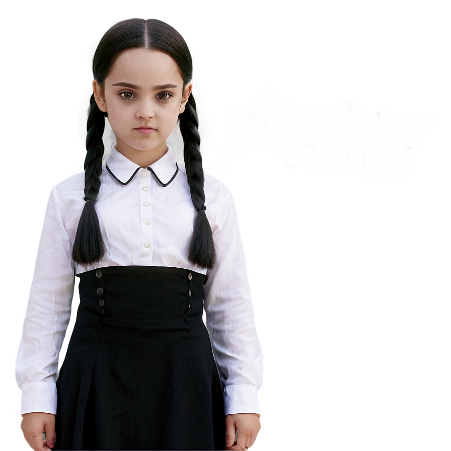 Wednesday Addams School Uniform Png Aul PNG image