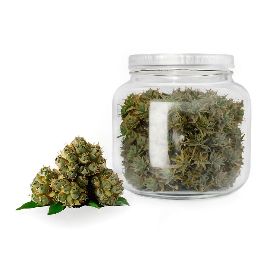 Weed In Glass Jar Png 05032024 PNG image