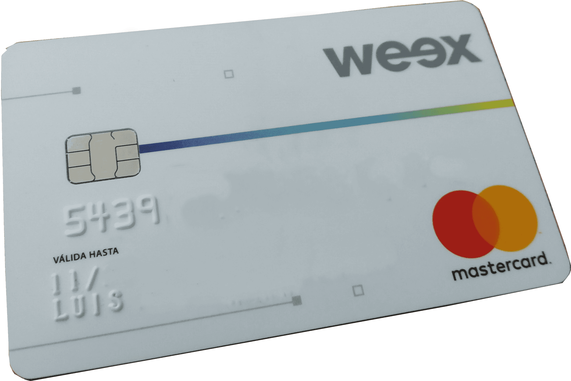 Weex Mastercard Debit Card PNG image