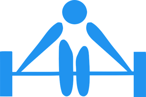 Weightlifting Icon Blue Silhouette PNG image
