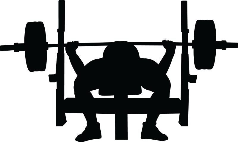 Weightlifting Silhouette Squattingwith Barbell PNG image