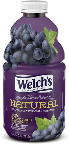 Welchs Natural Concord Grape Juice Bottle PNG image