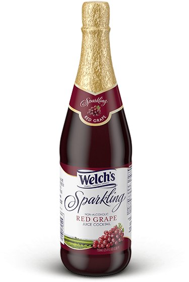 Welchs Sparkling Red Grape Juice Bottle PNG image