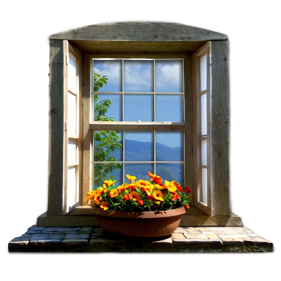 Welcoming Cottage Window Png 96 PNG image