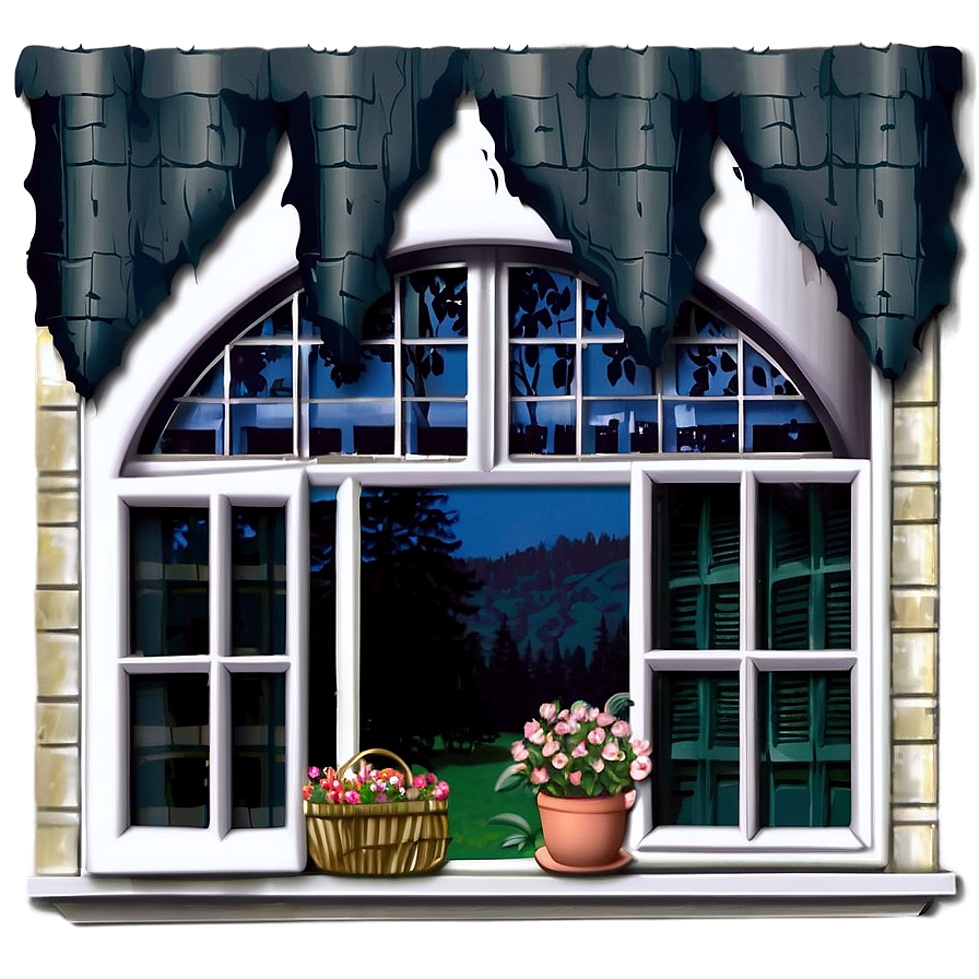 Welcoming Cottage Window Png Ytr PNG image