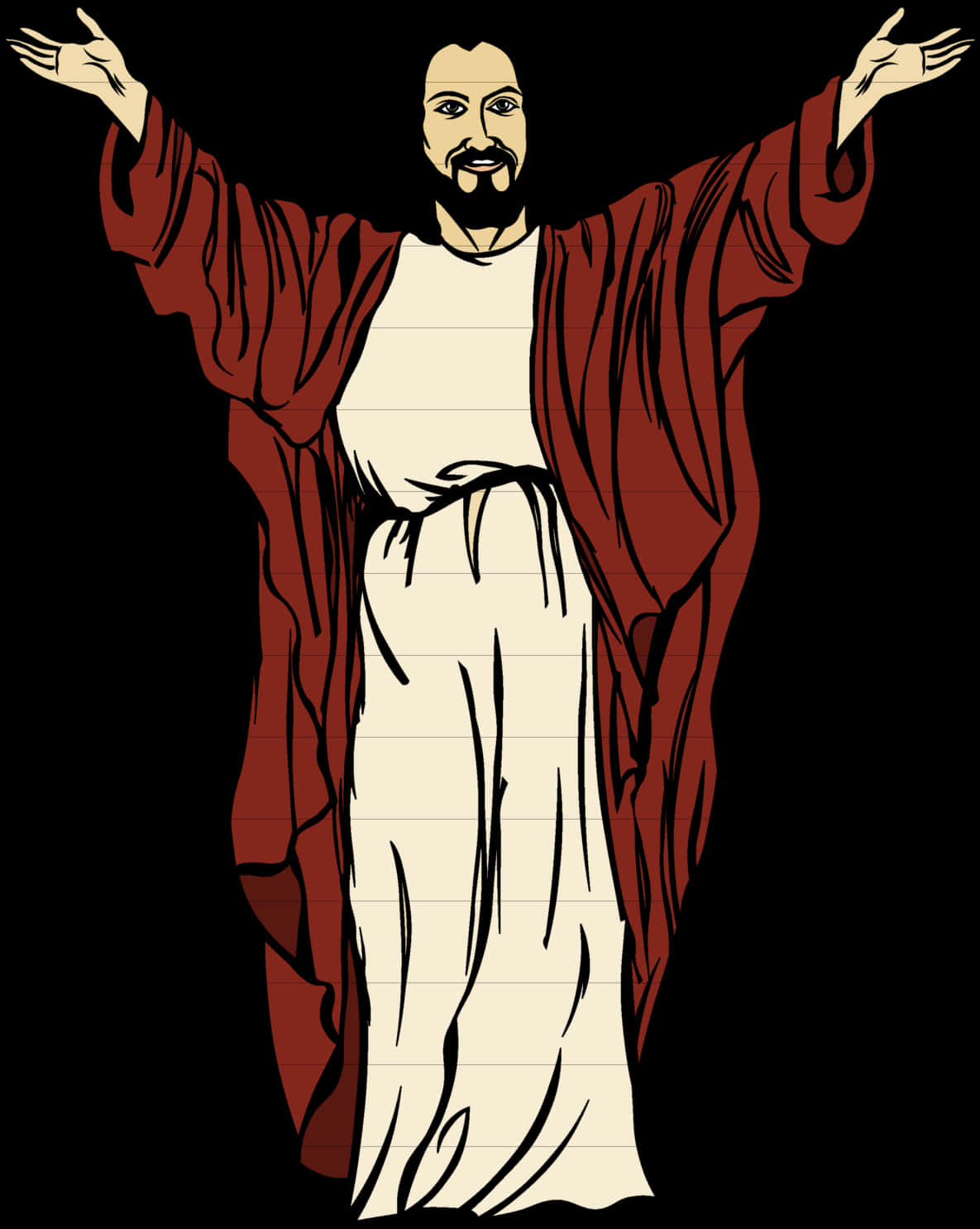 Welcoming Jesus Christ Illustration PNG image