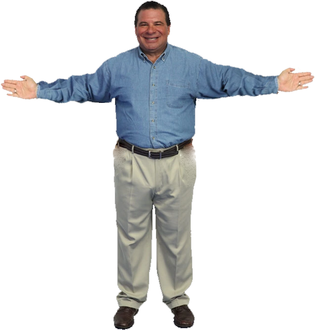 Welcoming Man Spread Arms PNG image