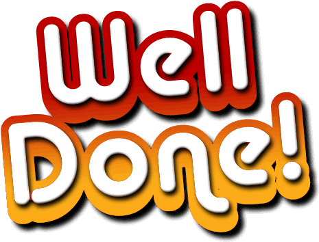 Well Done Congratulatory Graphic PNG image