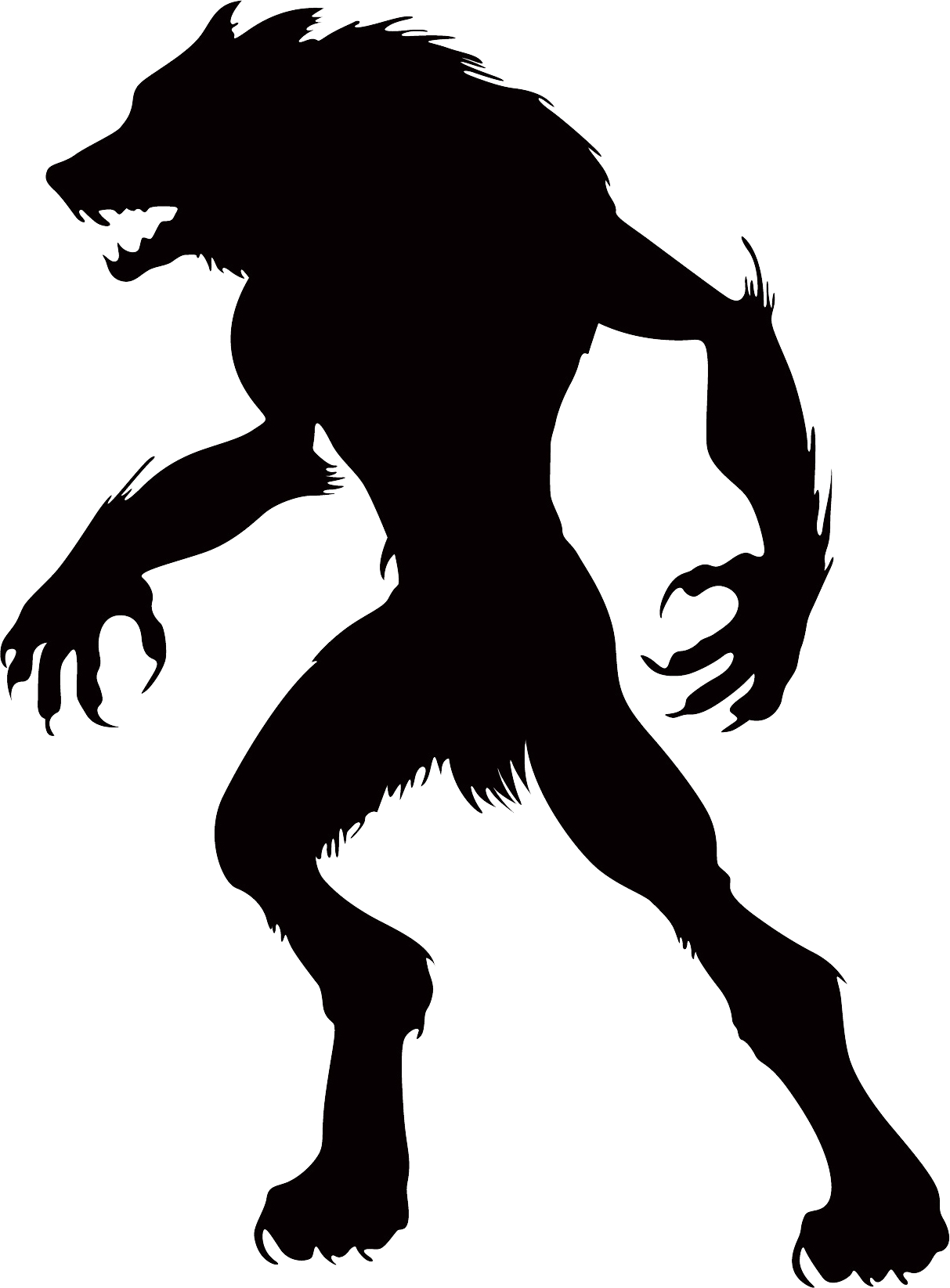 Werewolf Silhouette Graphic PNG image