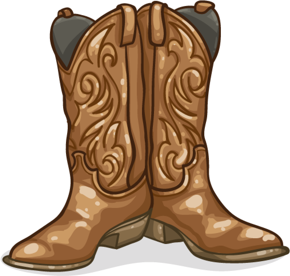 Western Cowboy Boots Illustration PNG image