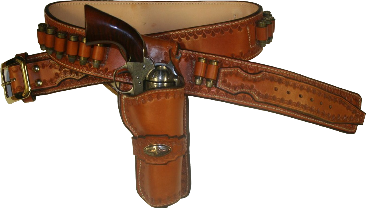 Western Gun Beltwith Holsterand Ammunition PNG image