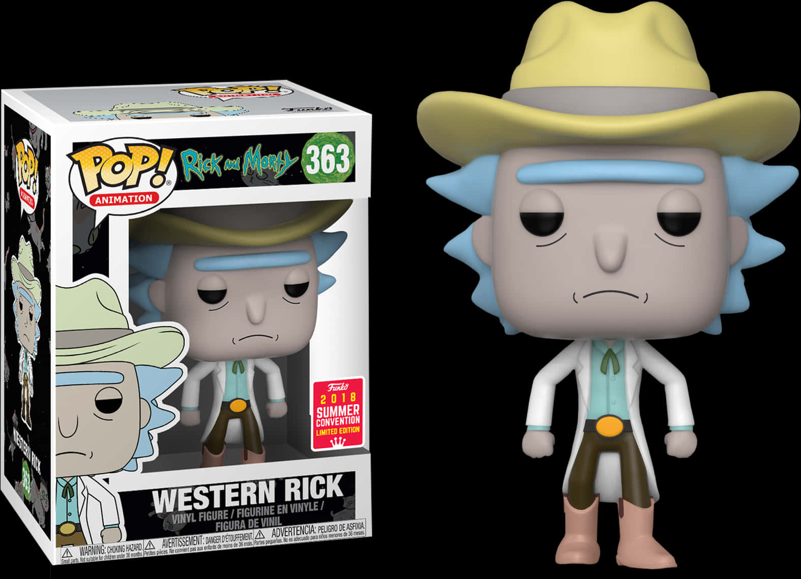 Western Rick Funko Pop PNG image