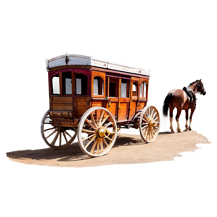 Western Stagecoach Ride Png Eyk24 PNG image