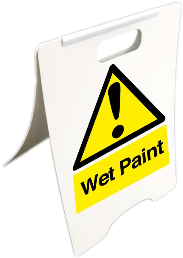 Wet Paint Sign Warning PNG image