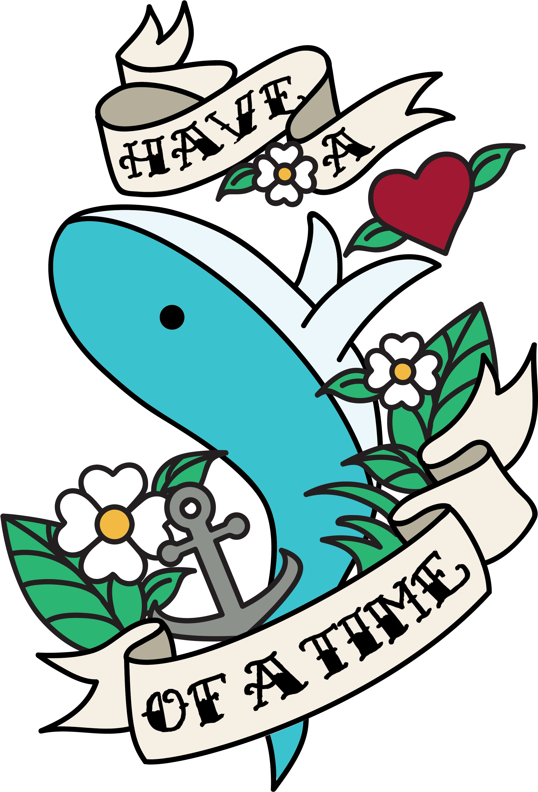 Whale Tattoo Design Have A Whale Of A Time PNG image