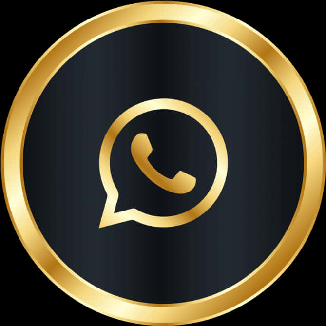 Whats App Golden Logo PNG image