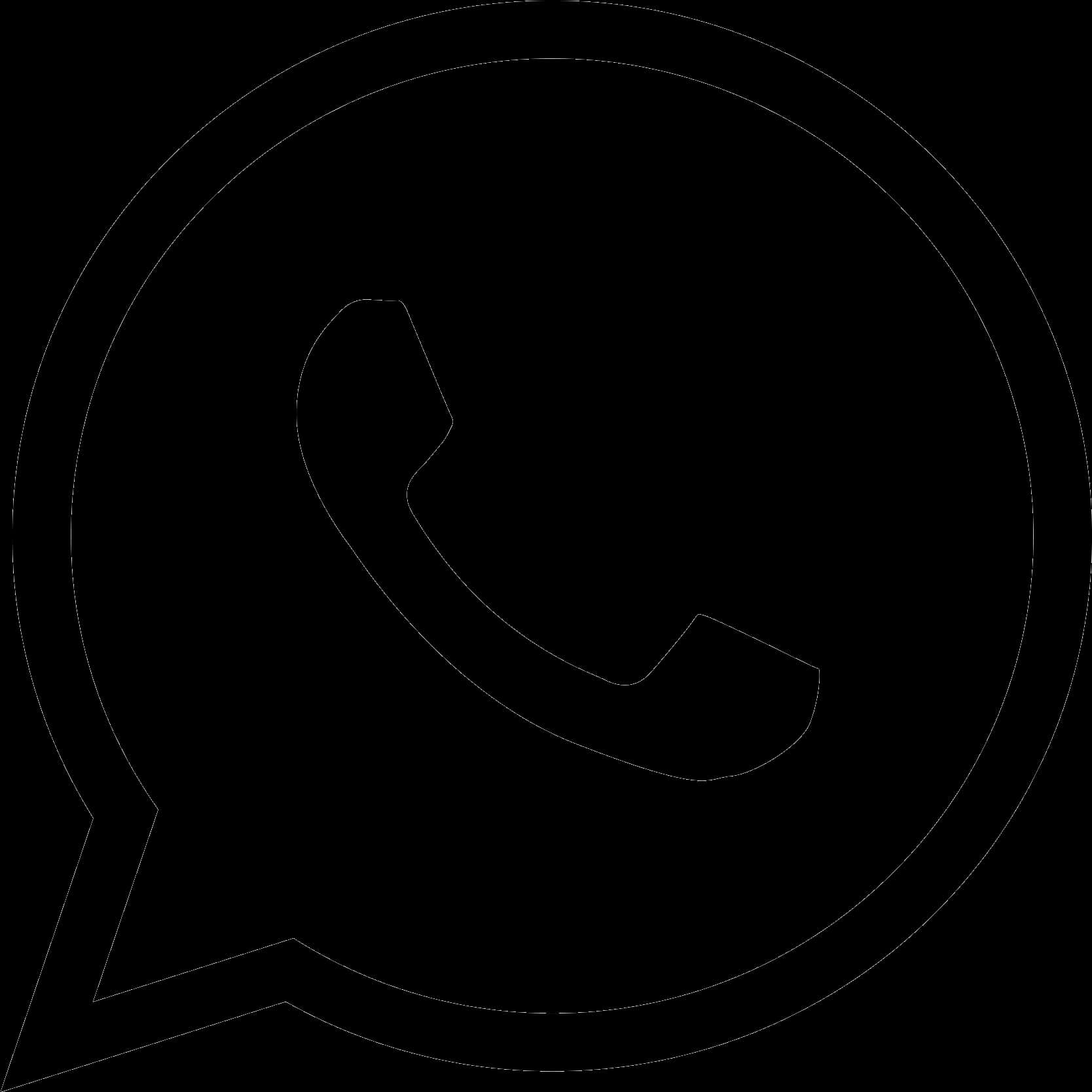 Whats App Logo Outline PNG image