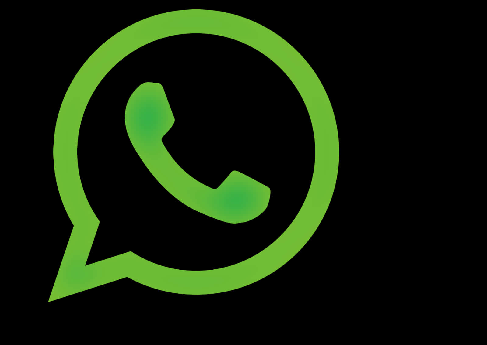 Whats App Logoon Black Background PNG image