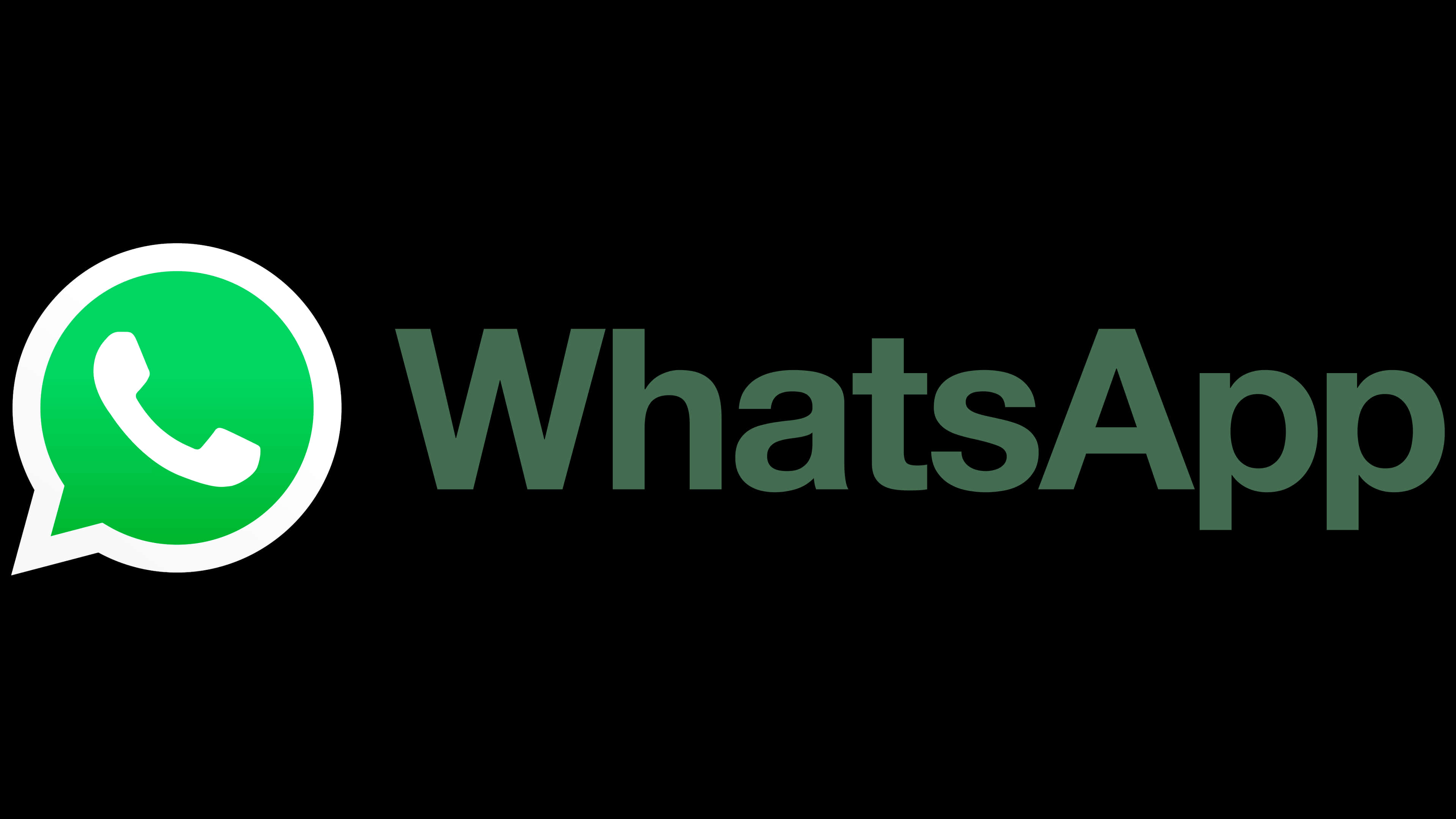 Whats App Logoon Black Background PNG image