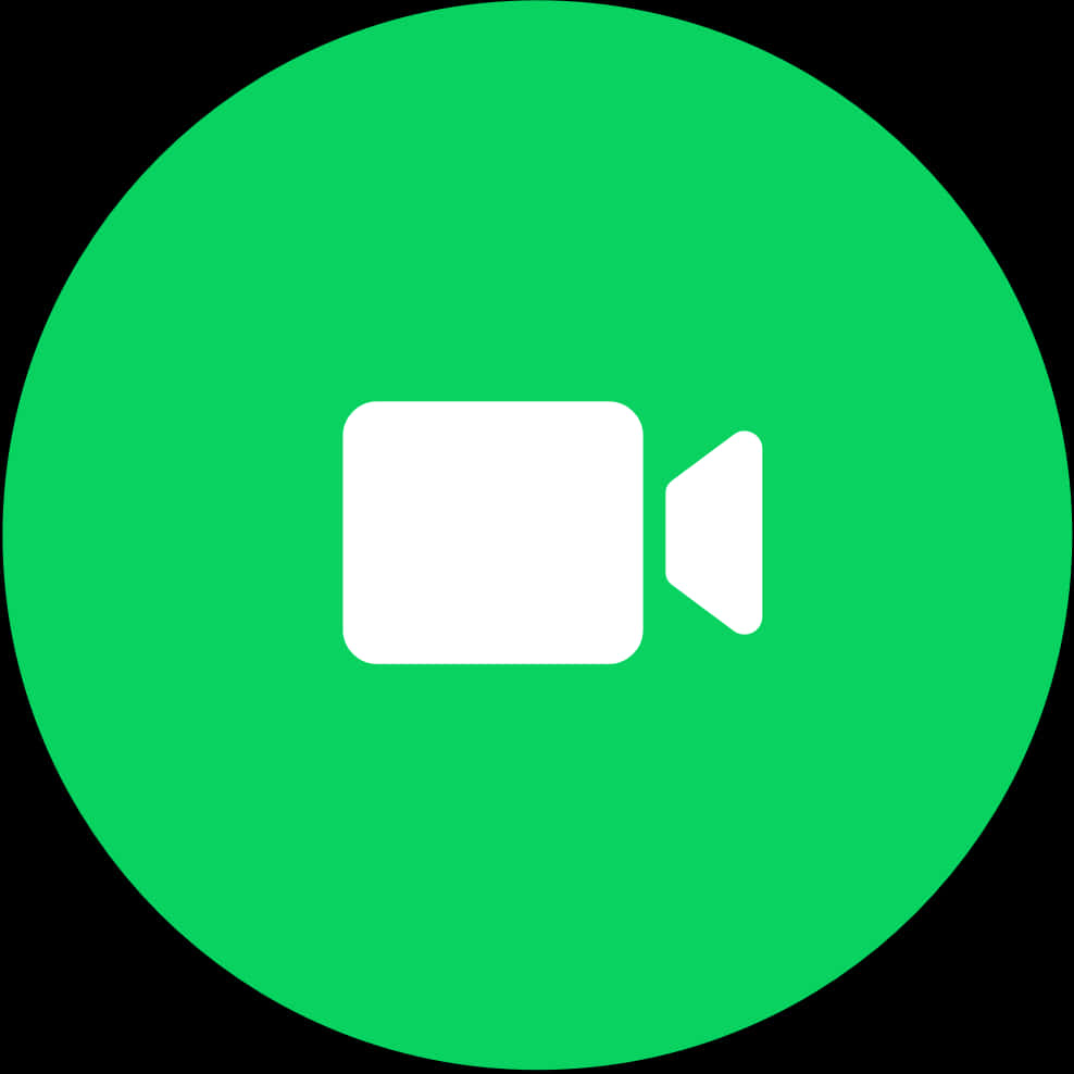 Whats App Video Call Icon Green Background PNG image