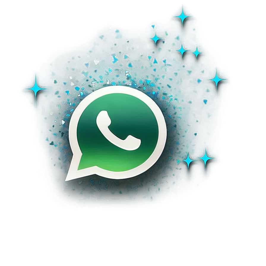 Whatsapp Logo With Sparkles Png 05252024 PNG image