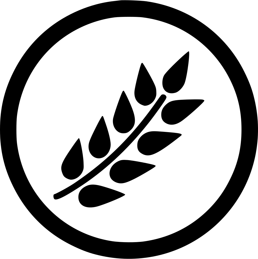 Wheat Icon Simple Black PNG image