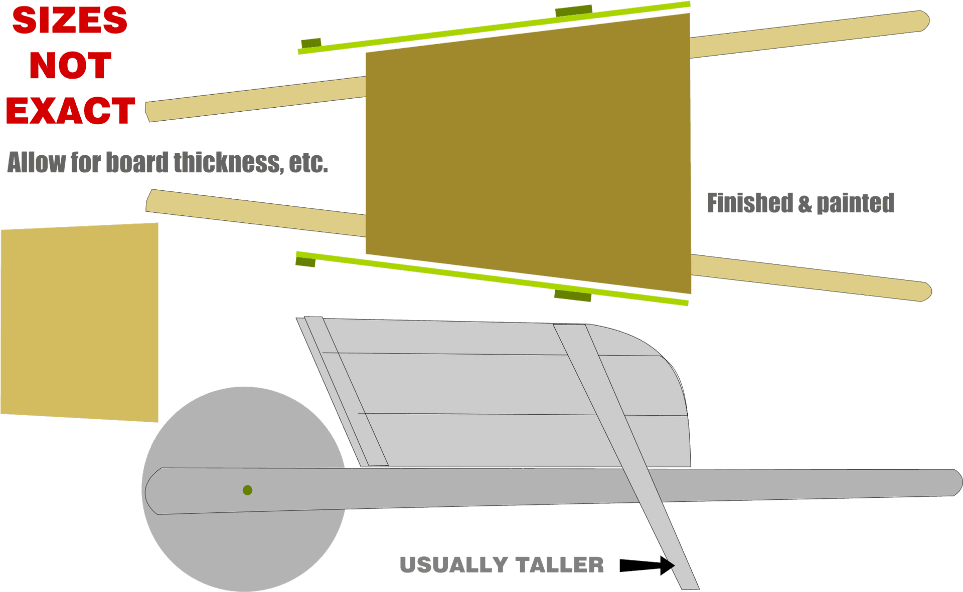 Wheelbarrow Assembly Diagram PNG image