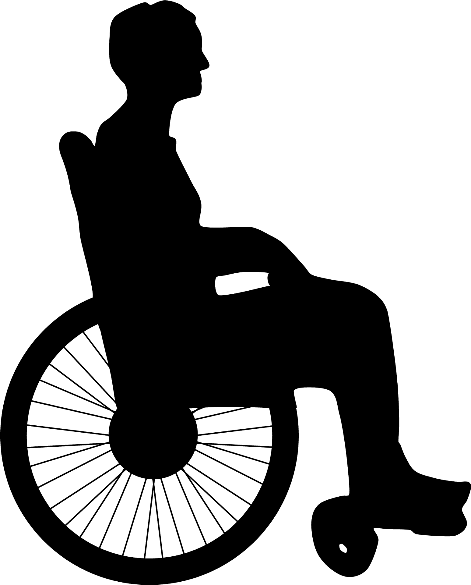 Wheelchair Silhouette Profile PNG image