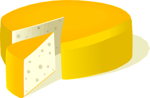 Wheelof Cheese Vector Illustration PNG image
