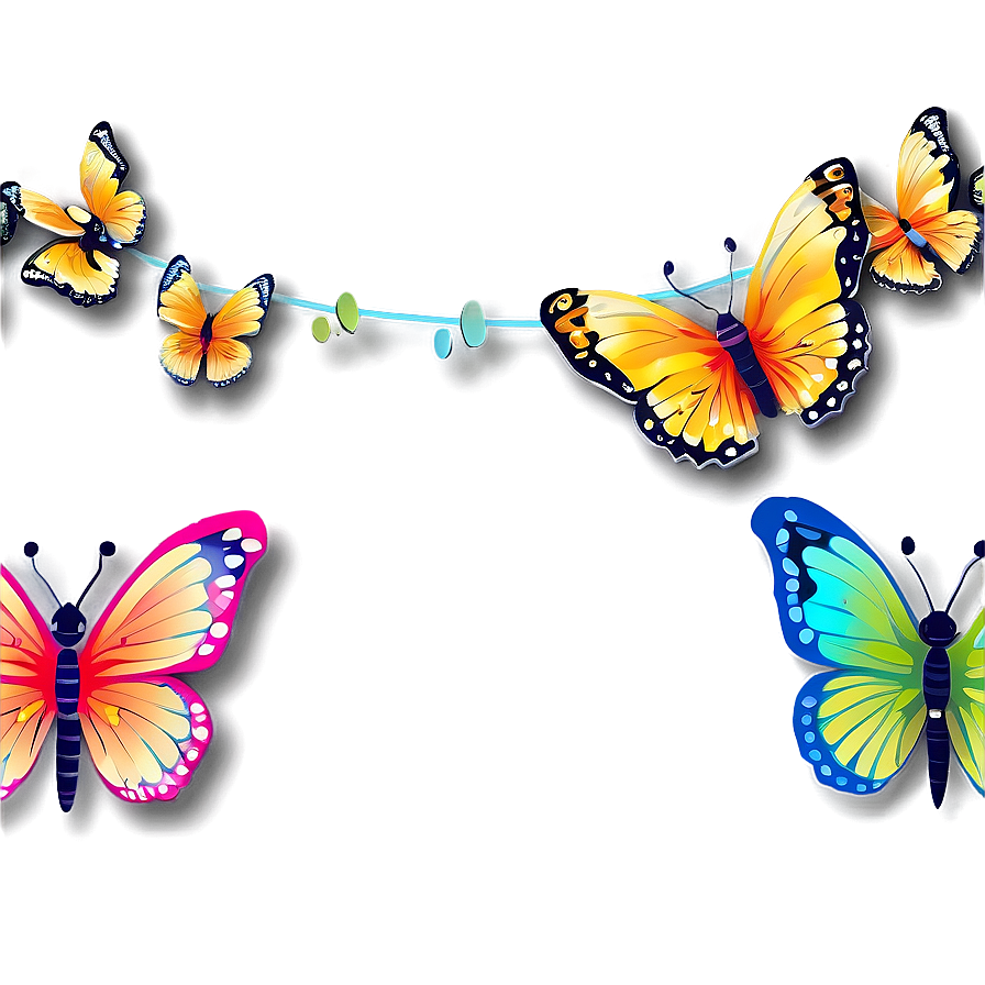 Whimsical Butterfly Wreath Png 46 PNG image