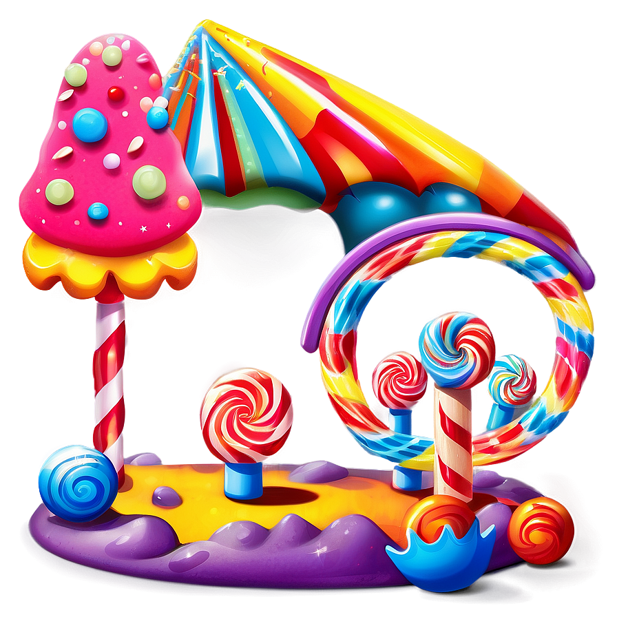 Whimsical Candy Land Scene Png Lcu6 PNG image