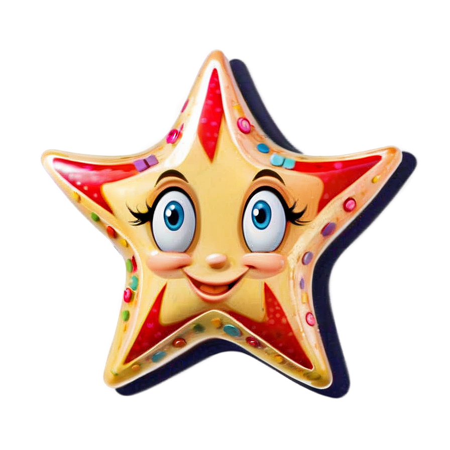 Whimsical Cartoon Star Png 06132024 PNG image