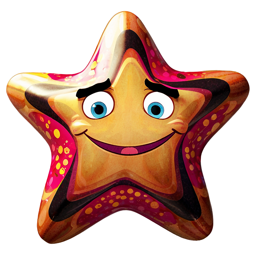 Whimsical Cartoon Star Png 06132024 PNG image