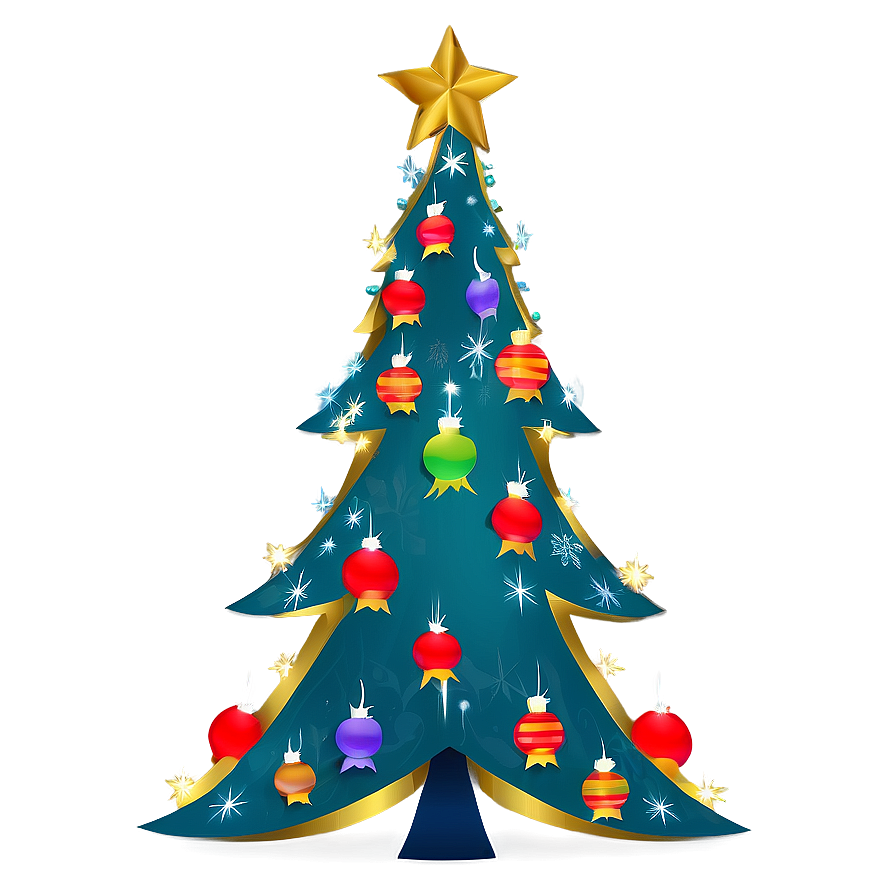 Whimsical Christmas Tree Art Png Tdc11 PNG image