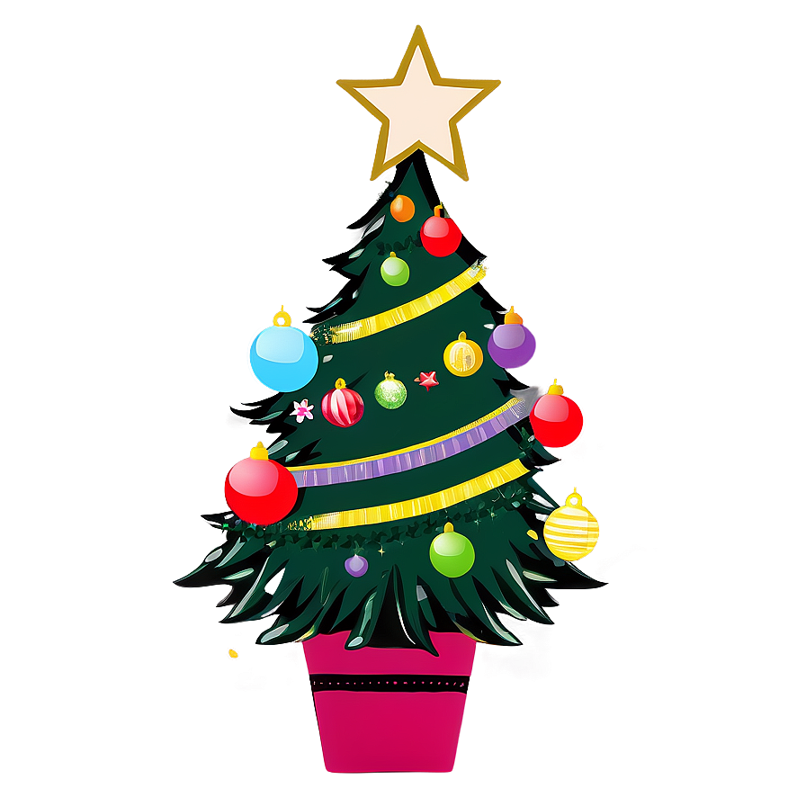 Whimsical Christmas Tree Drawing Png 83 PNG image