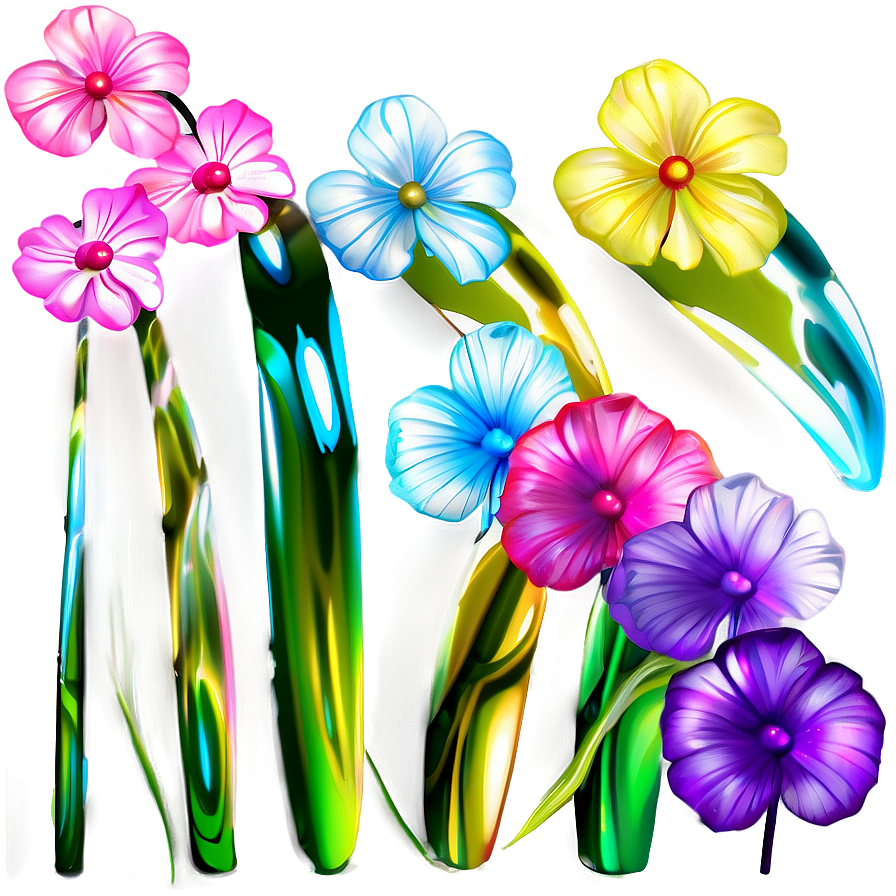 Whimsical Flowers Fantasy Png 04292024 PNG image