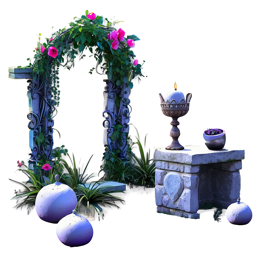 Whimsical Garden Altar Png 06242024 PNG image