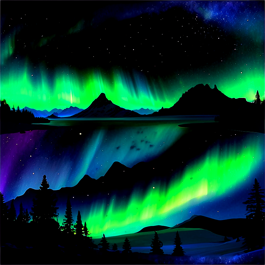 Whimsical Northern Lights Png Gpc56 PNG image