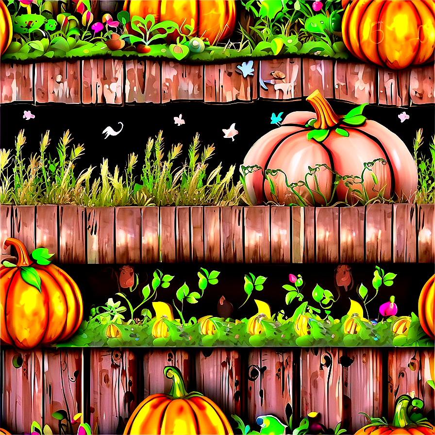 Whimsical Pumpkin Patch Journey Png 06122024 PNG image