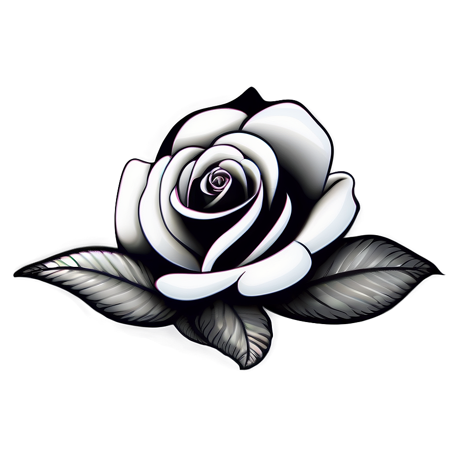 Whimsical Rose Black And White Png Xcs PNG image