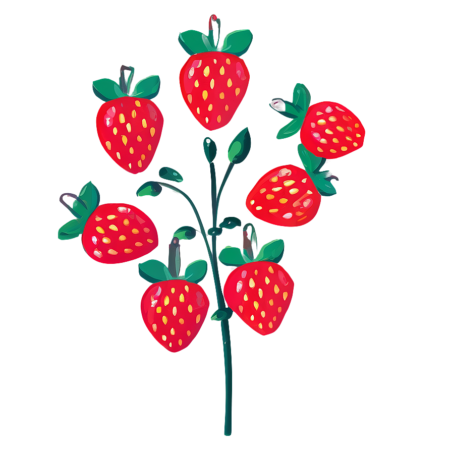 Whimsical Strawberry Png 06252024 PNG image