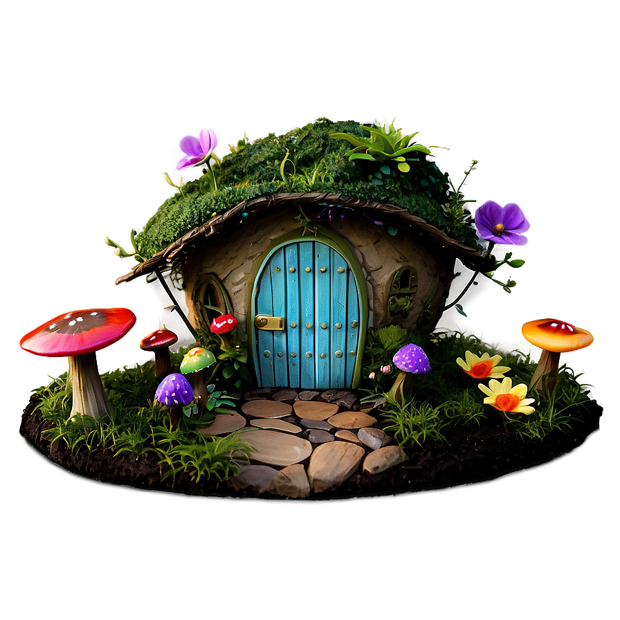 Whimsical Summer Fairy Garden Png 05212024 PNG image