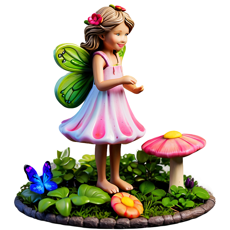 Whimsical Summer Fairy Garden Png 05212024 PNG image