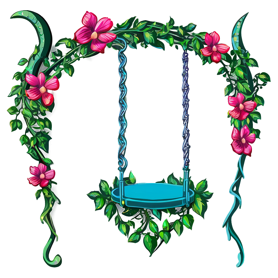 Whimsical Vine Swing Png Tch96 PNG image
