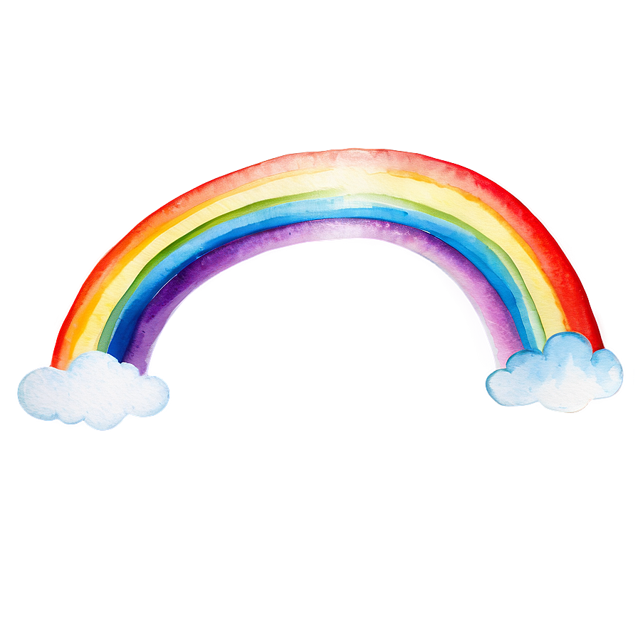 Whimsical Watercolor Rainbow Png Ptw9 PNG image