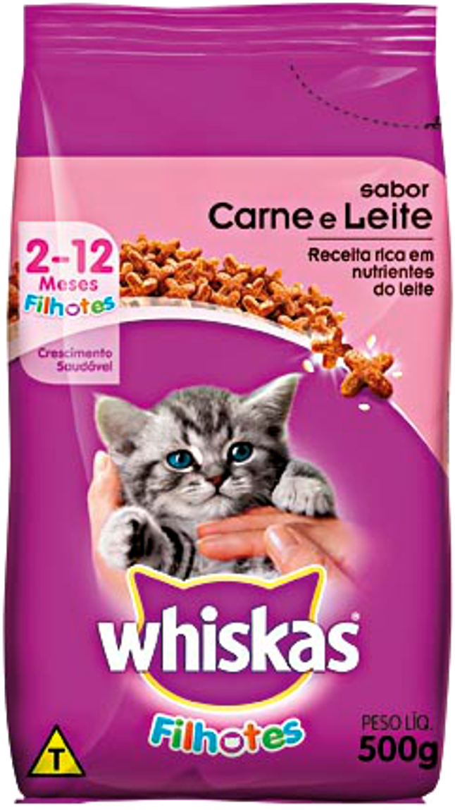 Whiskas Kitten Food Package Carnee Leite PNG image