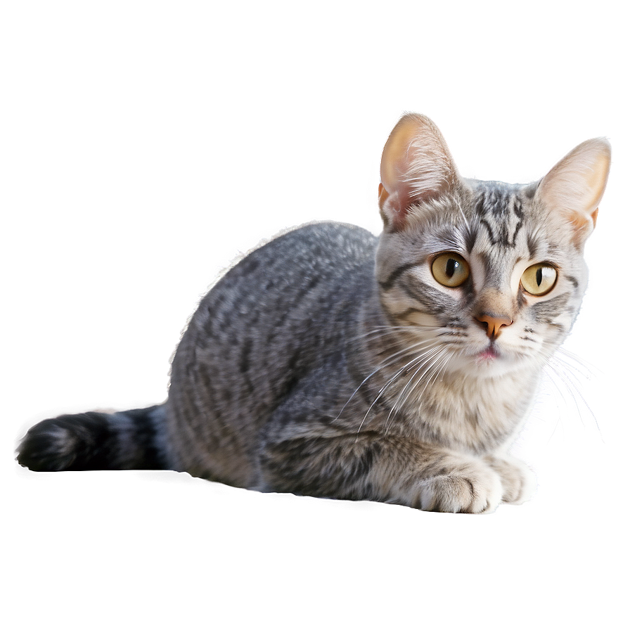 Whiskered Grey Cat Png 06252024 PNG image